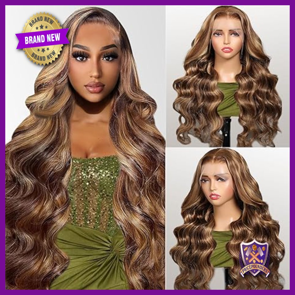 30 Inch Human Hair Wig 13x6 Lace Front Pre Plucked 200 Density Body Wave